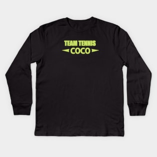 team tennis coco gauff Kids Long Sleeve T-Shirt